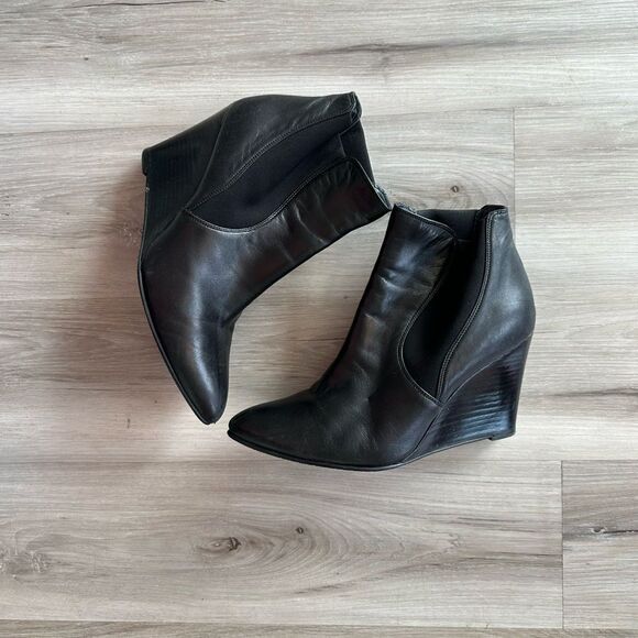 Stuart Weitzman Black Ankle Boots - Picture 1 of 6